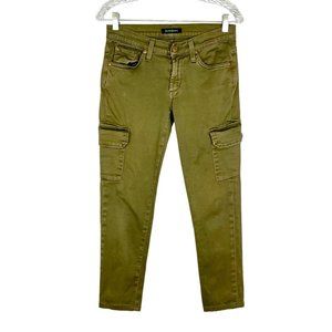 James Jeans Womens Twiggy Cargo Skinny Ankle Jeans Pants Green size 27